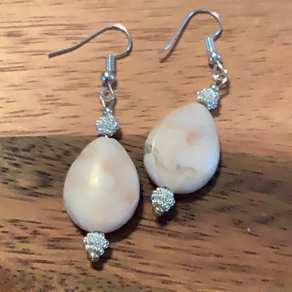 Semi Precious Teardrop Earrings.